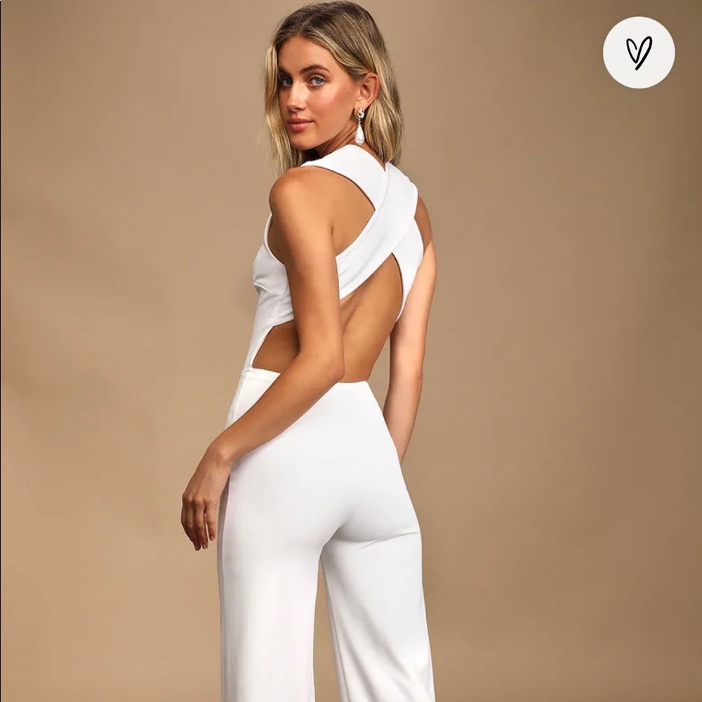 Lulus White Jumpsuit size Small